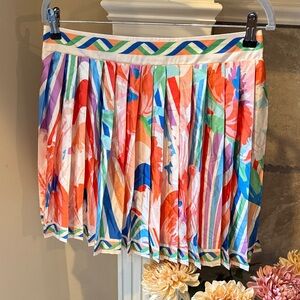 NWT AKIRA Multicolor pleated A-Line Skirt
